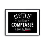 Affiche Comptable Homme Meilleur de France Métier - Planetee