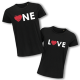 T-shirt couple One Love - Planetee