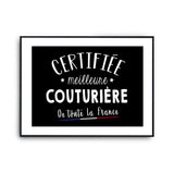 Affiche Couturière Femme Métier Meilleure de France - Planetee