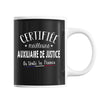 Mug Femme Auxiliaire de Justice Meilleure de France | Tasse Noire métier - Planetee