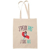 Sac Tote Bag J'peux pas Avs beige - Planetee