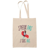 Sac Tote Bag J'peux pas Avs beige - Planetee