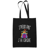 Sac Tote Bag Cirque Je peux pas Noir - Planetee