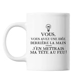 Mug idée Kaamelott Blanc référence Perceval Kaamelott Blanc - Planetee