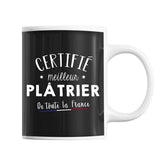 Mug Homme Plâtrier Meilleur de France | Tasse Noire métier - Planetee