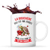 Mug la bouchère Elle est aux fraises - Planetee