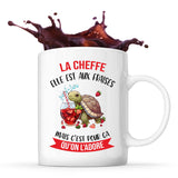 Mug la cheffe Elle est aux fraises - Planetee