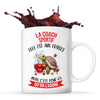 Mug la coach sportif Elle est aux fraises - Planetee