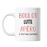 Mug Lutte C'est ma Routine Blanc - Planetee