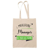 Tote Bag Meilleure Manager de tous les temps - Planetee
