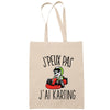 Sac Tote Bag J'peux pas Karting beige - Planetee