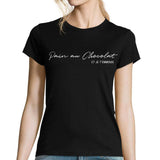 T-shirt Femme Noir - Pain au Chocolat - Planetee