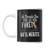 Mug Furet Je travaille dur - Planetee