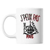 Mug Je t'aime pas j'peux pas Blanc - Planetee