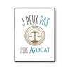 Affiche Avocat j'peux pas Blanc Premium - Planetee