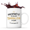 Mug blanc Propriété du Meilleur Handballeur - Planetee