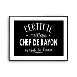 Affiche Chef de rayon Homme Meilleur de France Métier - Planetee