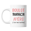 Mug Triathlon C'est ma Routine Blanc - Planetee