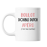 Mug Double Dutch C'est ma Routine Blanc - Planetee