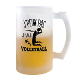 Chope de bière Volleyball j'peux pas - Planetee