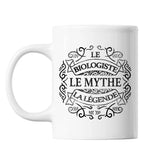 Mug Biologiste Le Mythe la Légende blanc - Planetee