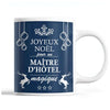 Tasse Noël Maître d'hôtel homme Bleu - Planetee