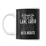 Mug Cane Corso Je travaille dur - Planetee