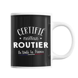 Mug Homme Routier Meilleur de France | Tasse Noire métier - Planetee