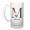 Chope de bière Marjorie Lettre Fleur - Planetee
