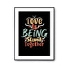 Affiche Amour Stupid together noir - Planetee