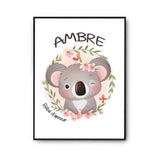 Affiche Ambre Bébé d'amour Koala - Planetee