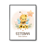 Affiche Esteban bébé d'amour abeille - Planetee