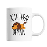 Mug Lion Je le ferai demain - Planetee