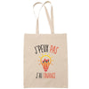 Sac Tote Bag J'peux pas Finance beige - Planetee