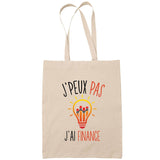 Sac Tote Bag J'peux pas Finance beige - Planetee