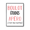 Affiche Études C'est ma Routine - Planetee