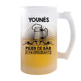 Chope de bière Younès Prénom Pilier de Bar - Planetee