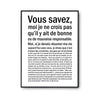 Affiche femme Responsable Bonne ou mauvaise - Planetee