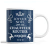 Tasse Noël Chauffeur Routier femme Bleu - Planetee