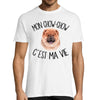 T-shirt homme chow-chow c'est la vie - Planetee