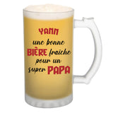 Chope de bière Yann Super Papa - Planetee