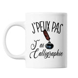 Mug Calligraphie j'peux pas Blanc - Planetee