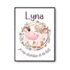 Affiche Lyna Amour et Biberon de Lait Vache - Planetee