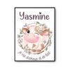 Affiche Yasmine Amour et Biberon de Lait Vache - Planetee