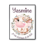 Affiche Yasmine Amour et Biberon de Lait Vache - Planetee