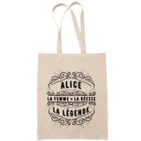 Sac Tote Bag Alice La Déesse beige - Planetee