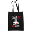 Sac Tote Bag Radio Je peux pas Noir - Planetee