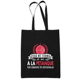 Sac Tote Bag Pétanque Légende tu deviendras Noir - Planetee