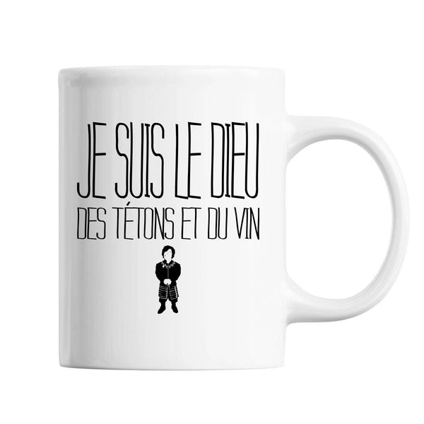 Mug Je suis le Dieu des Tétons et du Vin - Planetee