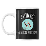 Mug Natation artistique j'peux pas Noir - Planetee